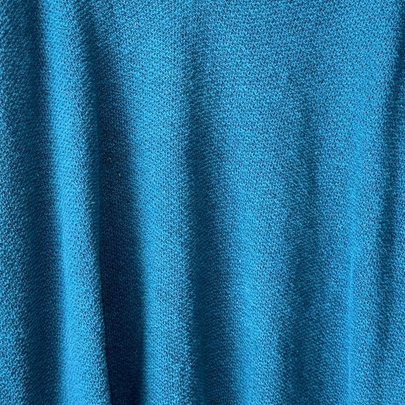 Eileen Fisher linen sweater tunic top plus size teal cotton organic vneck loose - Picture 5 of 7